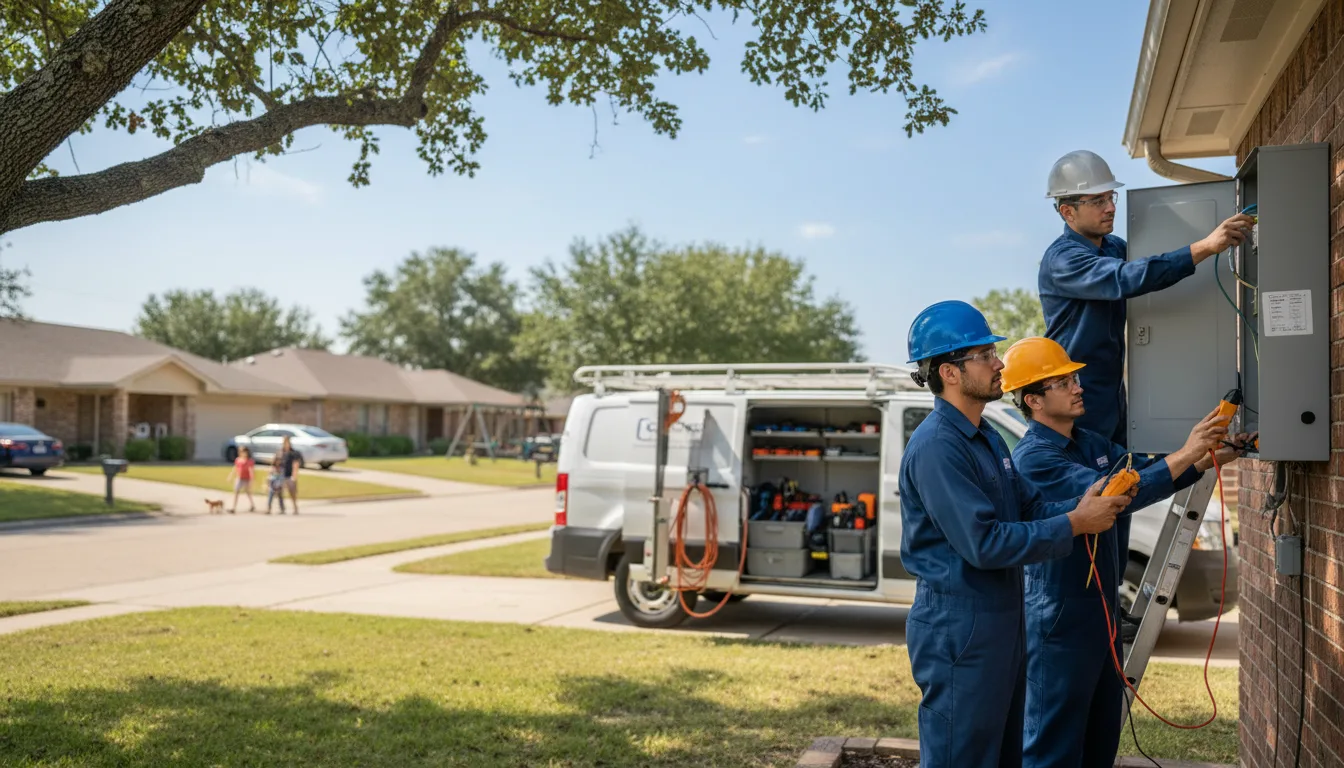 Certified electrician providing emergency electrical services in La Vernia, TX